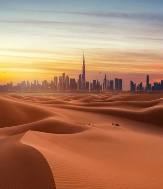 dubai-uae-23032024-skyline-sunset-600nw-2470096769